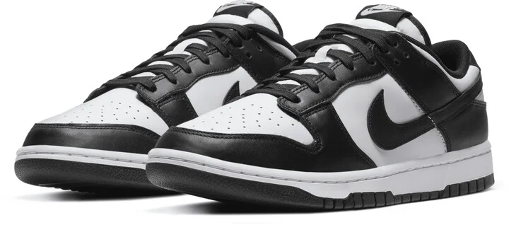 Nike Men's Dunk Low Retro Shoes in White | DD1391-100 - Image 6