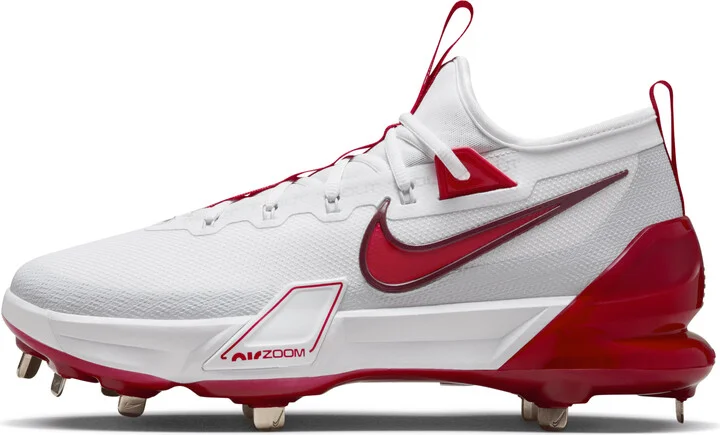 Nike Men's Force Zoom Trout 9 Elite Baseball Cleats in White | FB2906-101