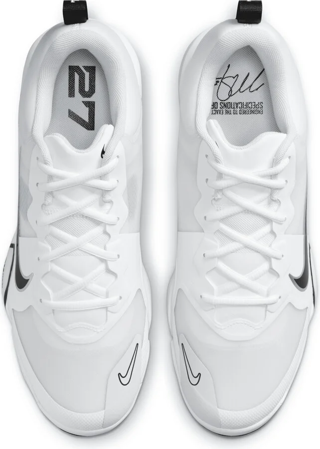 Nike Men's Force Zoom Trout 9 Pro Baseball Cleats in White | FB2907-102 - Image 4