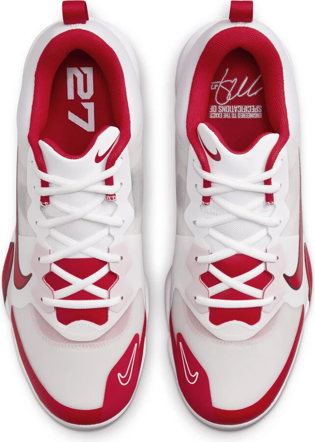 Nike Men's Force Zoom Trout Pro Baseball Cleats in White | FB2907-104 - Image 4