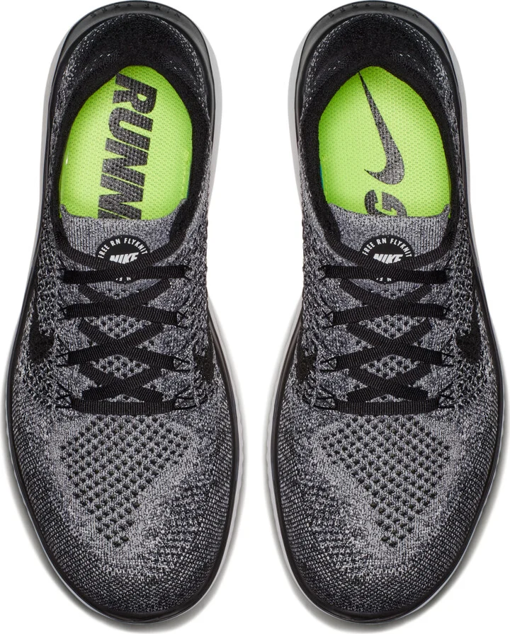 Nike Men's Free Run Flyknit 2018 Road Running Shoes in White | 942838-101 - Image 4