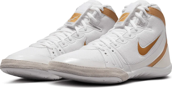 Nike Men's Freek Wrestling Shoes in White | 316403-100 - Image 5