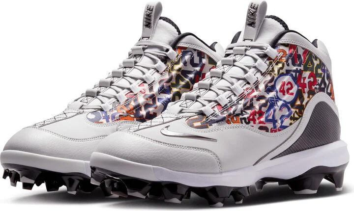 Nike Men's Griffey 2 MCS "Jackie Robinson Day" Baseball Cleats in Grey | HJ4509-001 - Image 5