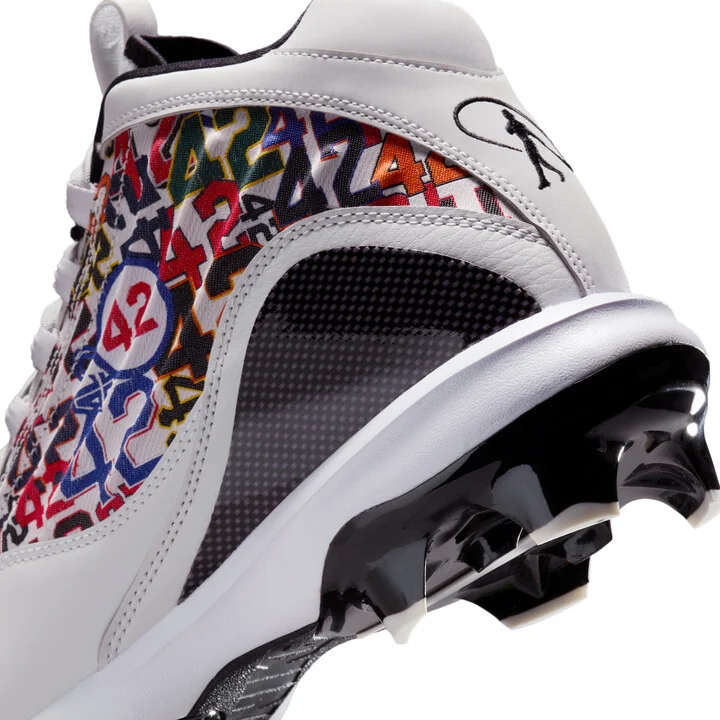 Nike Men's Griffey 2 MCS "Jackie Robinson Day" Baseball Cleats in Grey | HJ4509-001 - Image 9