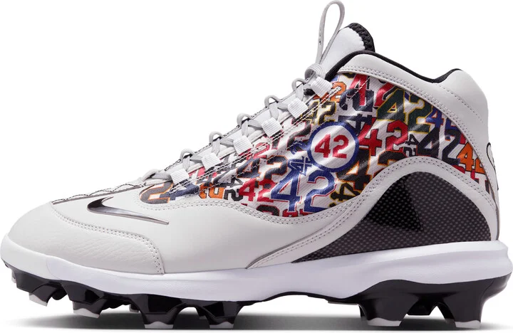 Nike Men's Griffey 2 MCS "Jackie Robinson Day" Baseball Cleats in Grey | HJ4509-001