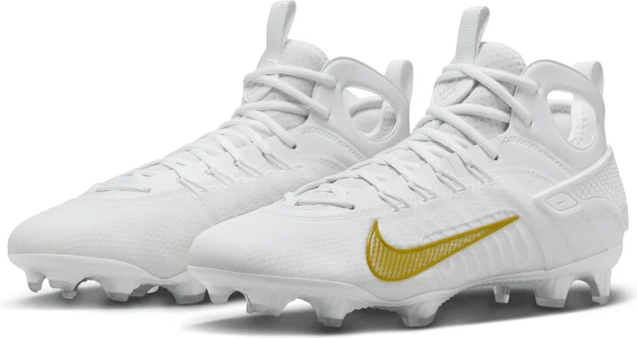 Nike Men's Huarache 9 Elite LAX Lacrosse Cleats in White | FD0088-100 - Image 5