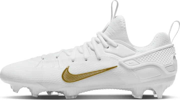 Nike Men's Huarache 9 Elite Low LAX Lacrosse Cleats in White | FD0089-100
