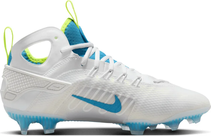Nike Men's Huarache 9 Elite Mid LAX SE Lacrosse Cleats in White | FV6149-100 - Image 3