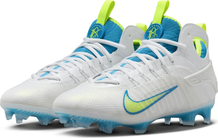 Nike Men's Huarache 9 Elite Mid LAX SE Lacrosse Cleats in White | FV6149-100 - Image 5