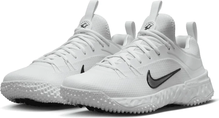 Nike Men's Huarache 9 Elite TF LAX Lacrosse Shoes in White | FN0310-101 - Image 5