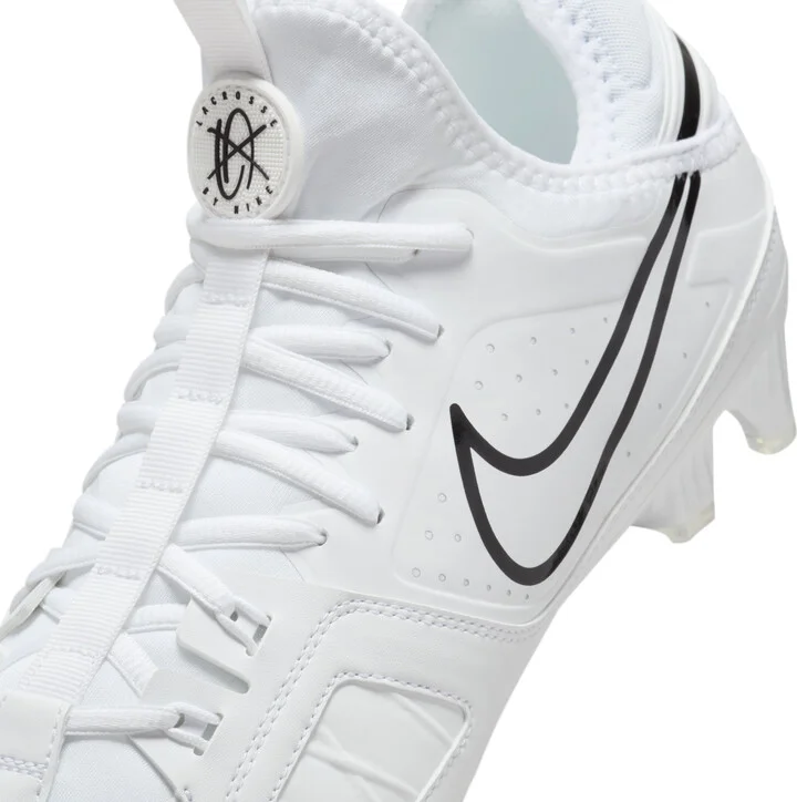 Nike Men's Huarache 9 Varsity LAX Lacrosse Cleats in White | FD0090-101 - Image 8