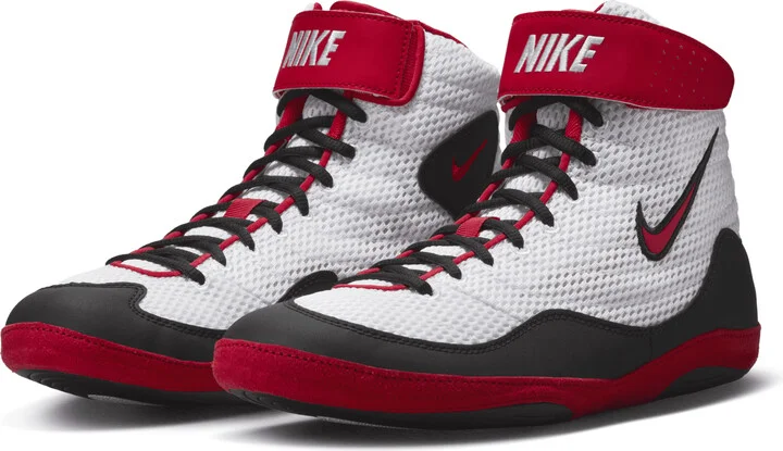 Nike Men's Inflict Wrestling Shoes in White | 325256-160 - Image 5