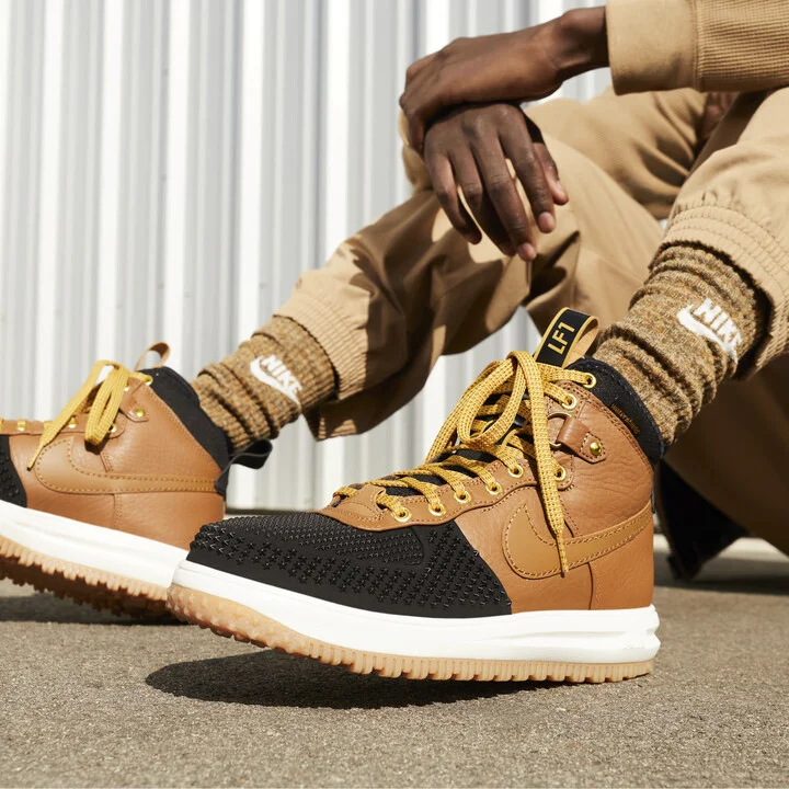 Nike Men's Lunar Force 1 Winterized DuckBoots in Brown | 805899-202 - Image 2