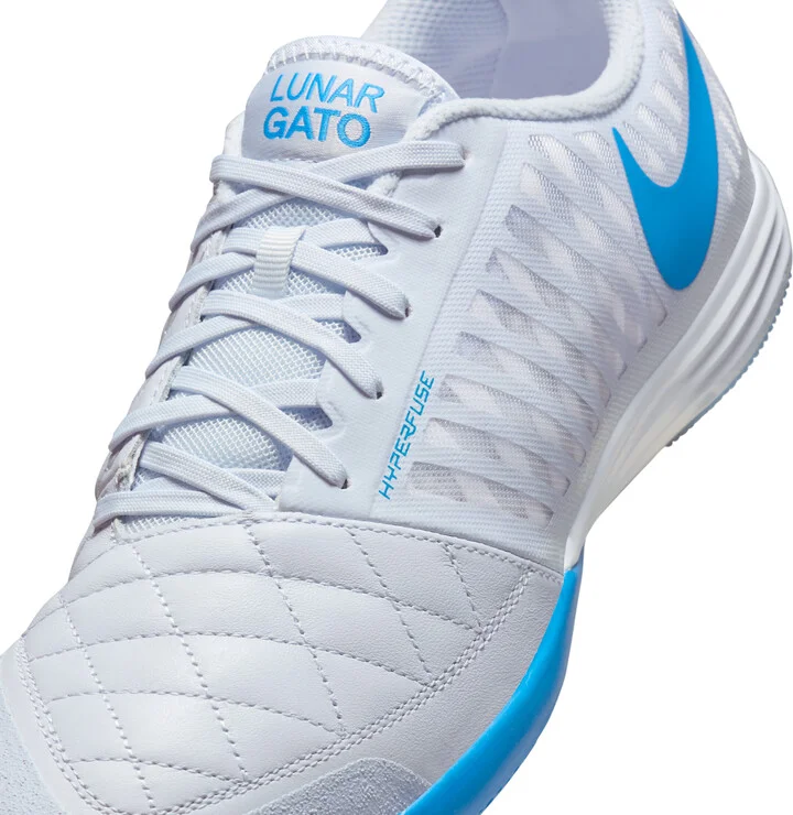 Nike Men's Lunargato II Indoor/Court Low-Top Soccer Shoes in Grey | 580456-013 - Image 7