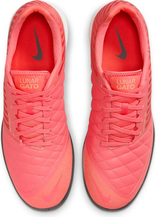 Nike Men's Lunargato II Indoor/Court Low-Top Soccer Shoes in Orange | 580456-802 - Image 4