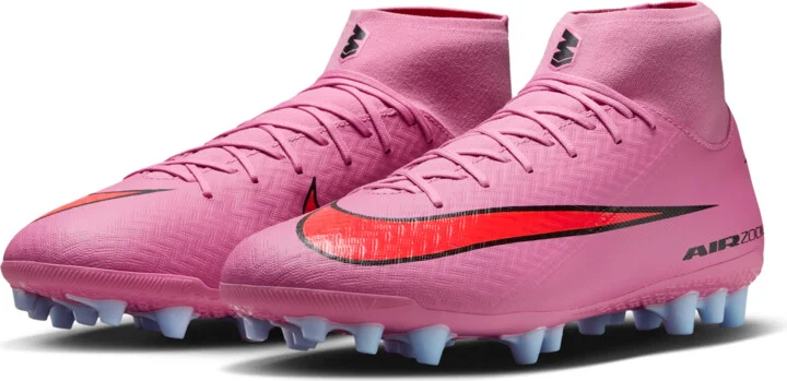 Nike Men's Mercurial Superfly 10 Academy Artificial-Grass High-Top Soccer Cleats in Pink | FQ8329-600 - Image 5