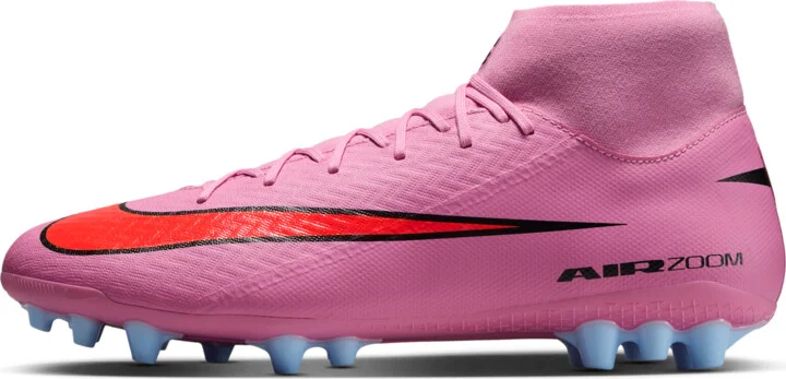 Nike Men's Mercurial Superfly 10 Academy Artificial-Grass High-Top Soccer Cleats in Pink | FQ8329-600