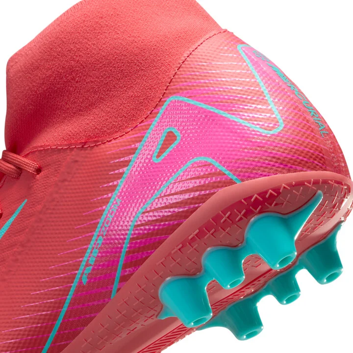 Nike Men's Mercurial Superfly 10 Academy Artificial-Grass High-Top Soccer Cleats in Red | FQ8329-800 - Image 9