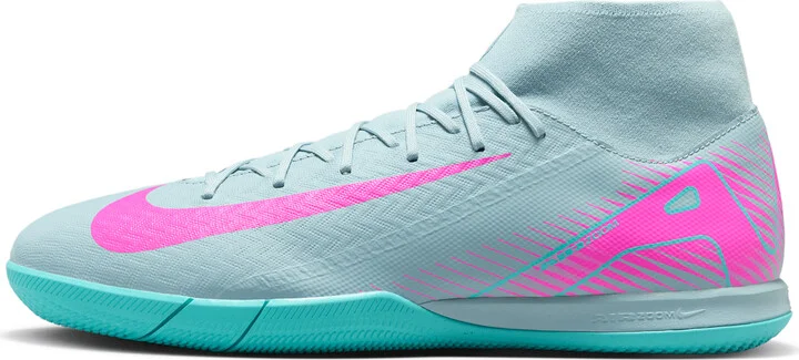 Nike Men's Mercurial Superfly 10 Academy IC High-Top Soccer Shoes in Grey | FQ8332-301