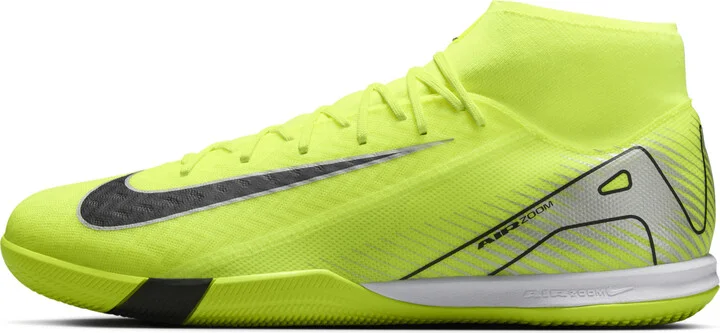 Nike Men's Mercurial Superfly 10 Academy IC High-Top Soccer Shoes in Yellow | FQ8332-700
