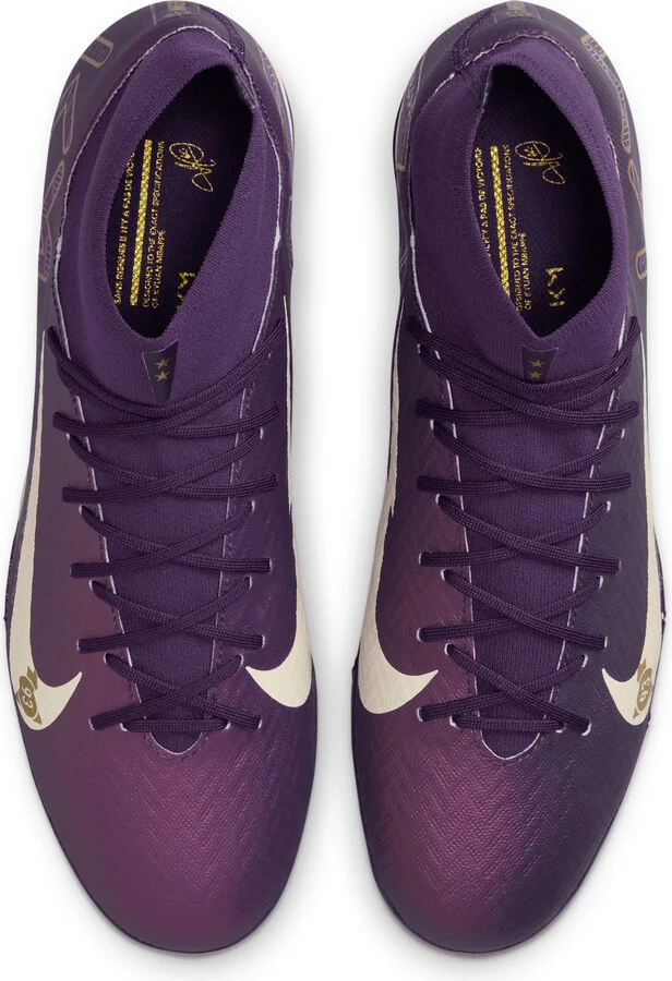Nike Men's Mercurial Superfly 10 Academy "Kylian Mbappé" Turf High-Top Soccer Shoes in Purple | FQ8333-500 - Image 4