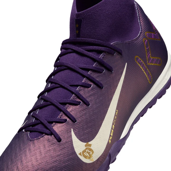 Nike Men's Mercurial Superfly 10 Academy "Kylian Mbappé" Turf High-Top Soccer Shoes in Purple | FQ8333-500 - Image 7