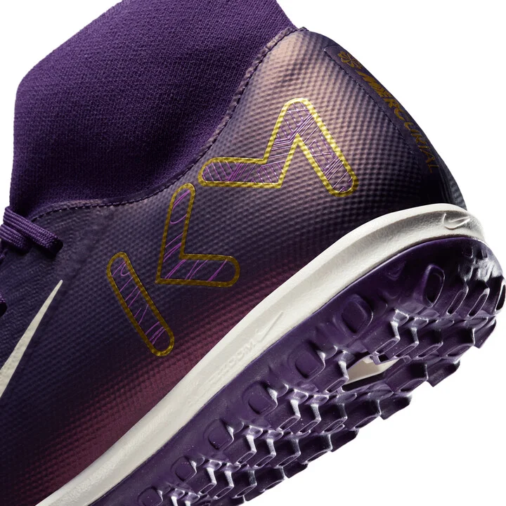 Nike Men's Mercurial Superfly 10 Academy "Kylian Mbappé" Turf High-Top Soccer Shoes in Purple | FQ8333-500 - Image 8