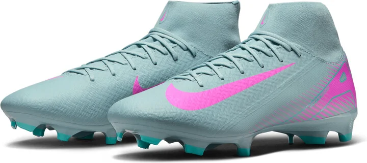 Nike Men's Mercurial Superfly 10 Academy Multi-Ground High-Top Soccer Cleats in Grey | FQ1456-301 - Image 5