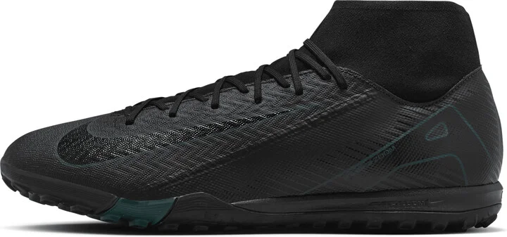 Nike Men's Mercurial Superfly 10 Academy Turf High-Top Soccer Shoes in Black | FQ8331-002