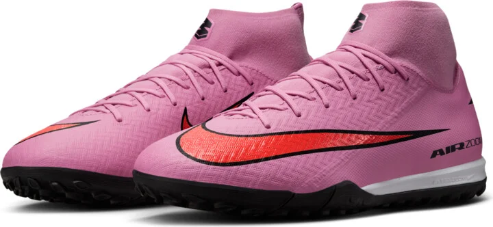 Nike Men's Mercurial Superfly 10 Academy Turf High-Top Soccer Shoes in Pink | FQ8331-600 - Image 5