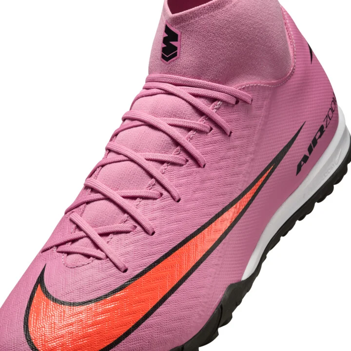 Nike Men's Mercurial Superfly 10 Academy Turf High-Top Soccer Shoes in Pink | FQ8331-600 - Image 7