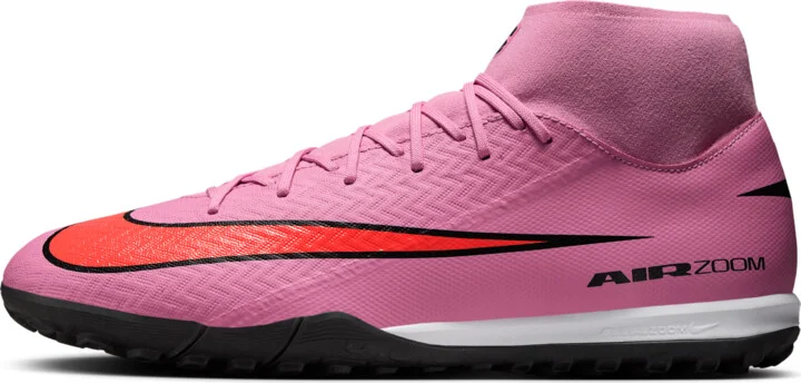 Nike Men's Mercurial Superfly 10 Academy Turf High-Top Soccer Shoes in Pink | FQ8331-600