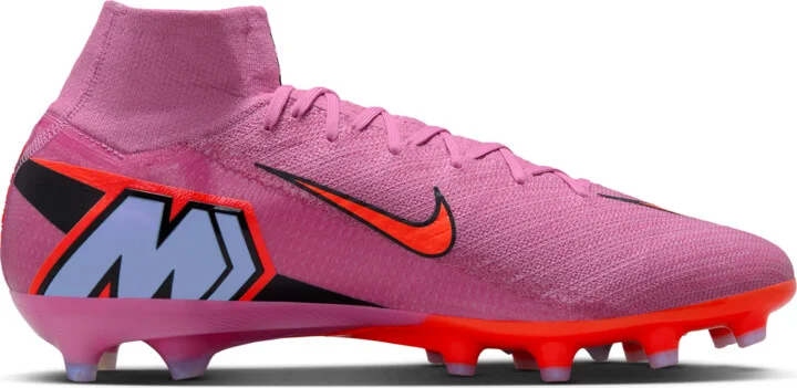 Nike Men's Mercurial Superfly 10 Elite Artificial-Grass High-Top Soccer Cleats in Pink | FQ8339-600 - Image 3