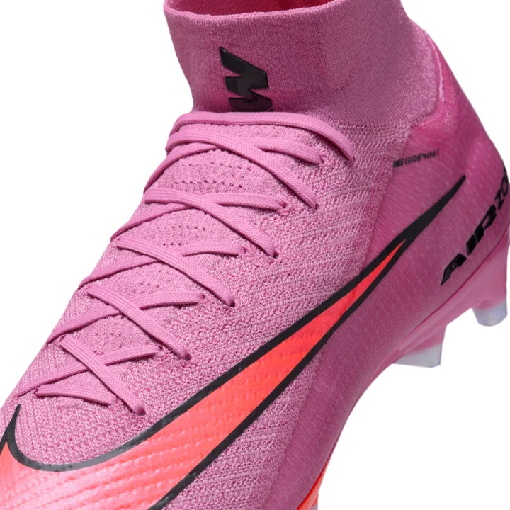 Nike Men's Mercurial Superfly 10 Elite Artificial-Grass High-Top Soccer Cleats in Pink | FQ8339-600 - Image 8