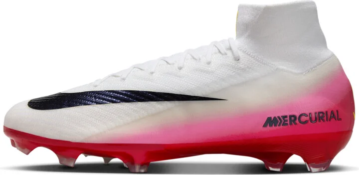 Nike Men's Mercurial Superfly 10 Elite FG High-Top Soccer Cleats in Red | HJ7321-600