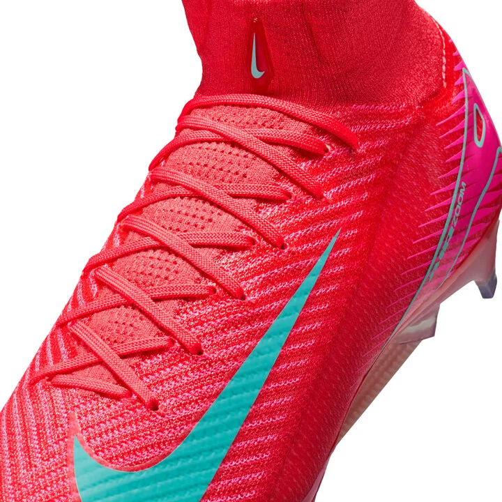 Nike Men's Mercurial Superfly 10 Elite Firm-Ground High-Top Soccer Cleats in Red | FQ1454-800 - Image 8