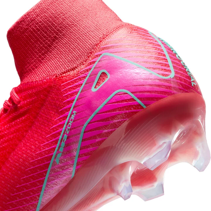 Nike Men's Mercurial Superfly 10 Elite Firm-Ground High-Top Soccer Cleats in Red | FQ1454-800 - Image 9