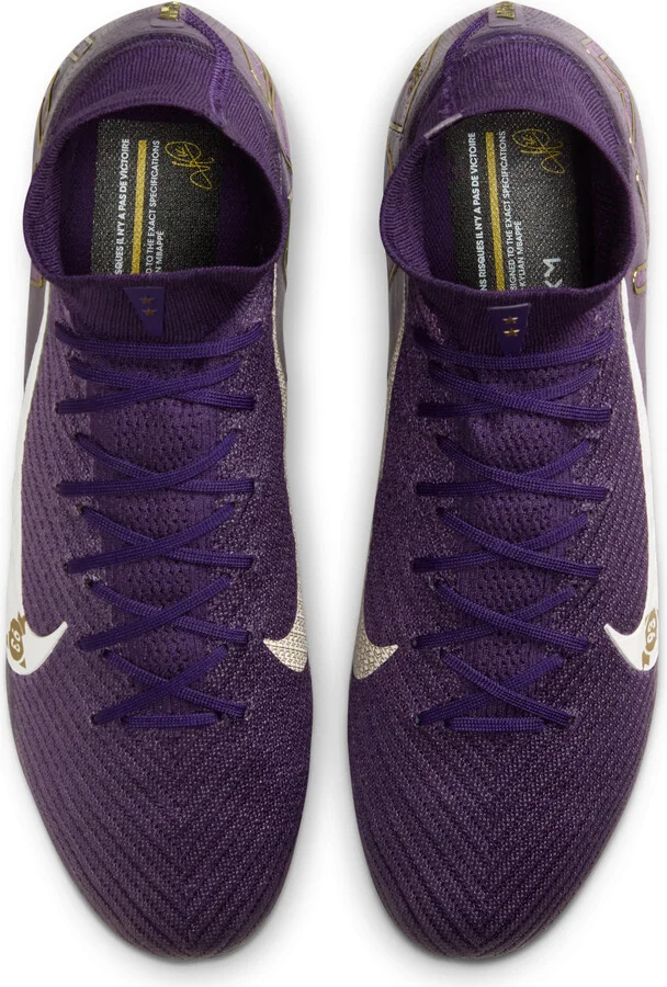 Nike Men's Mercurial Superfly 10 Elite "Kylian Mbappé" Firm-Ground High-Top Soccer Cleats in Purple | FQ8692-500 - Image 4