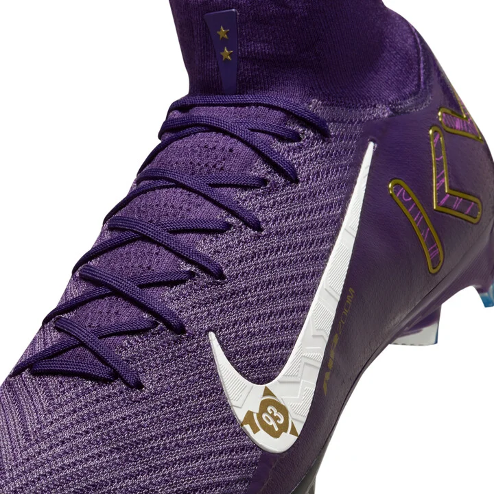 Nike Men's Mercurial Superfly 10 Elite "Kylian Mbappé" Firm-Ground High-Top Soccer Cleats in Purple | FQ8692-500 - Image 8