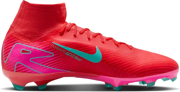 Nike Men's Mercurial Superfly 10 Pro Firm-Ground High-Top Soccer Cleats in Red | HF9433-800 - Image 3