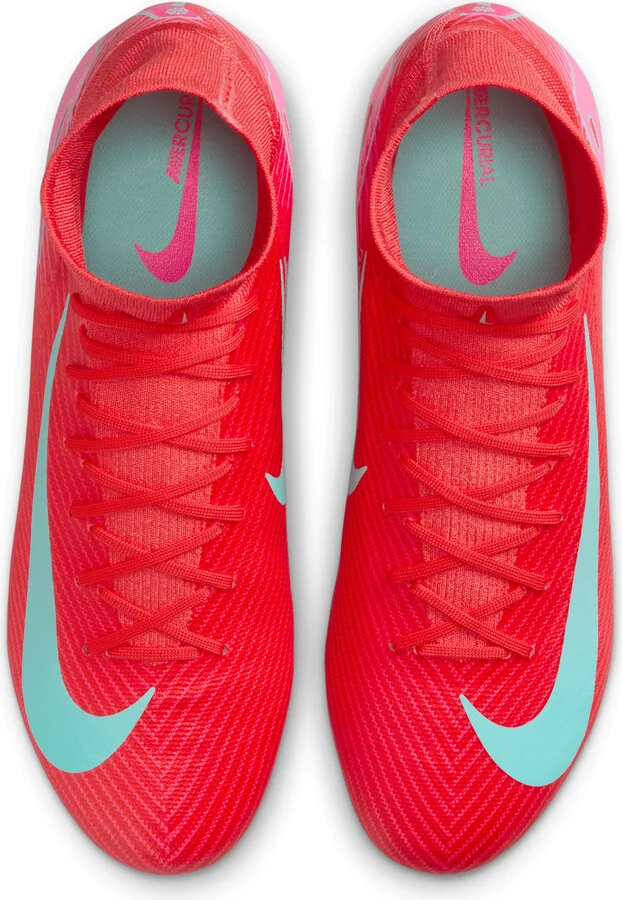 Nike Men's Mercurial Superfly 10 Pro Firm-Ground High-Top Soccer Cleats in Red | HF9433-800 - Image 4