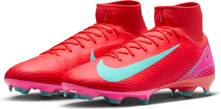 Nike Men's Mercurial Superfly 10 Pro Firm-Ground High-Top Soccer Cleats in Red | HF9433-800 - Image 5