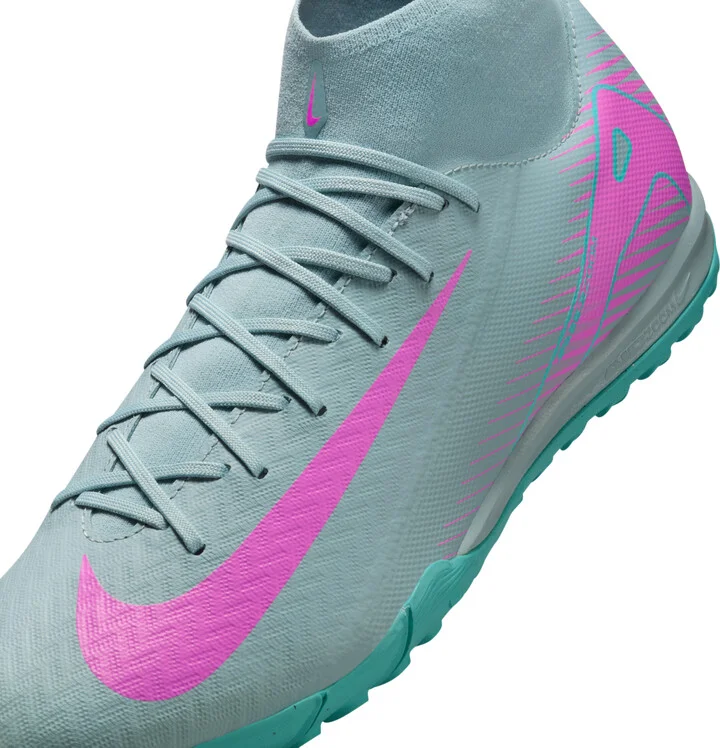 Nike Men's Mercurial Superfly Academy Turf High-Top Soccer Shoes in Grey | FQ8331-301 - Image 7