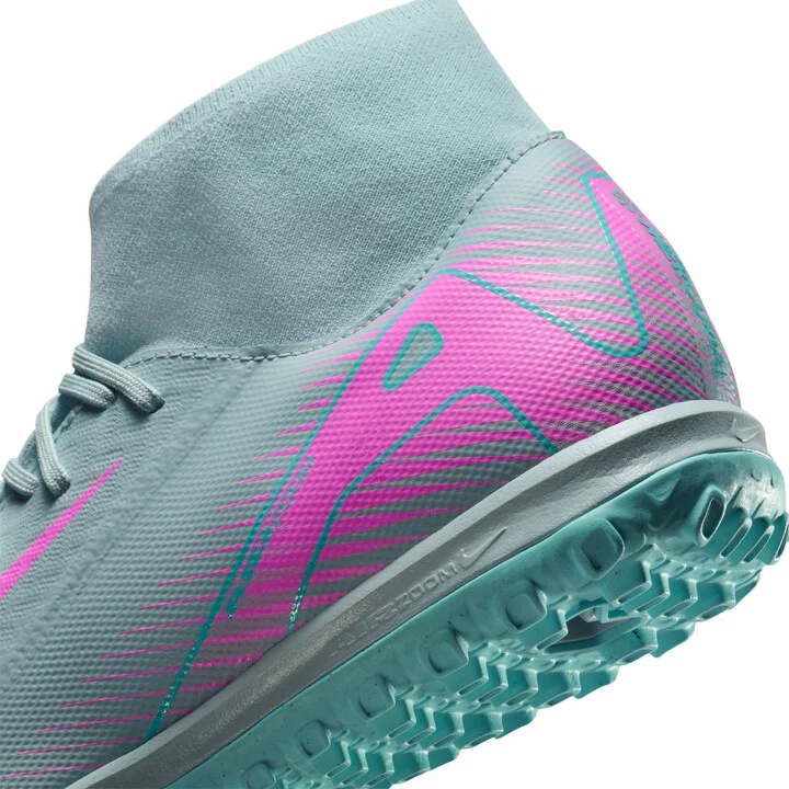 Nike Men's Mercurial Superfly Academy Turf High-Top Soccer Shoes in Grey | FQ8331-301 - Image 8