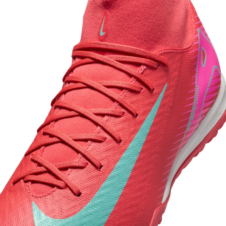 Nike Men's Mercurial Superfly Academy Turf High-Top Soccer Shoes in Red | FQ8331-800 - Image 7