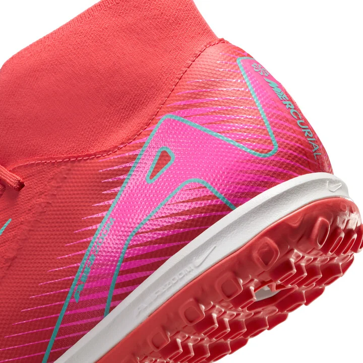 Nike Men's Mercurial Superfly Academy Turf High-Top Soccer Shoes in Red | FQ8331-800 - Image 8