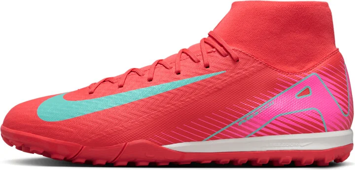 Nike Men's Mercurial Superfly Academy Turf High-Top Soccer Shoes in Red | FQ8331-800