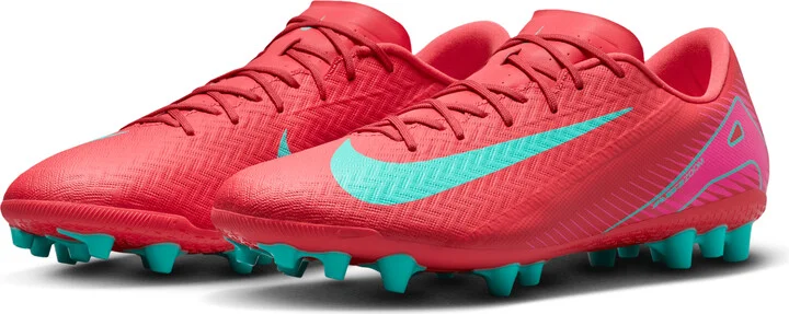 Nike Men's Mercurial Vapor 16 Academy Artificial-Grass Low-Top Soccer Cleats in Red | FQ8364-800 - Image 5