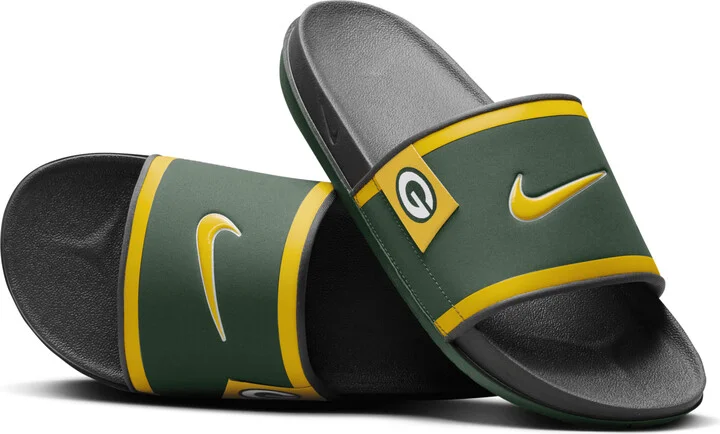 Nike Men's Offcourt (Green Bay Packers) Offcourt Slides in Green | FN4312-300