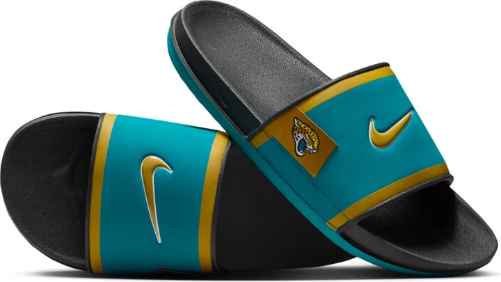 Nike Men's Offcourt (Jacksonville Jaguars) Offcourt Slides in Blue | FN4145-400